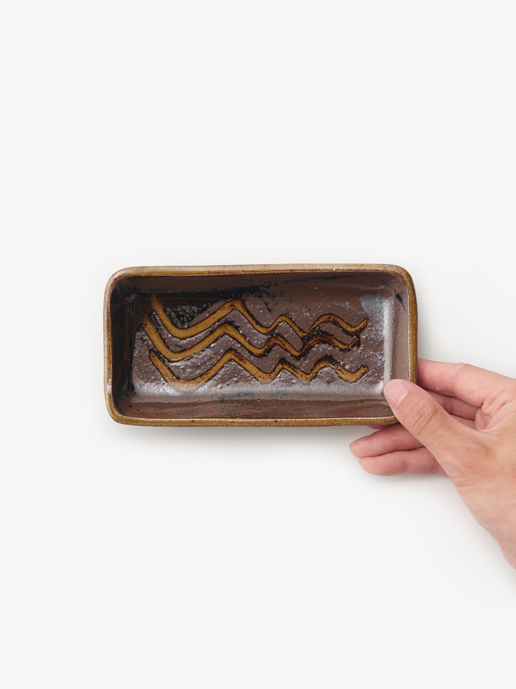 あし付/ツマミ皿/えのきだ窯