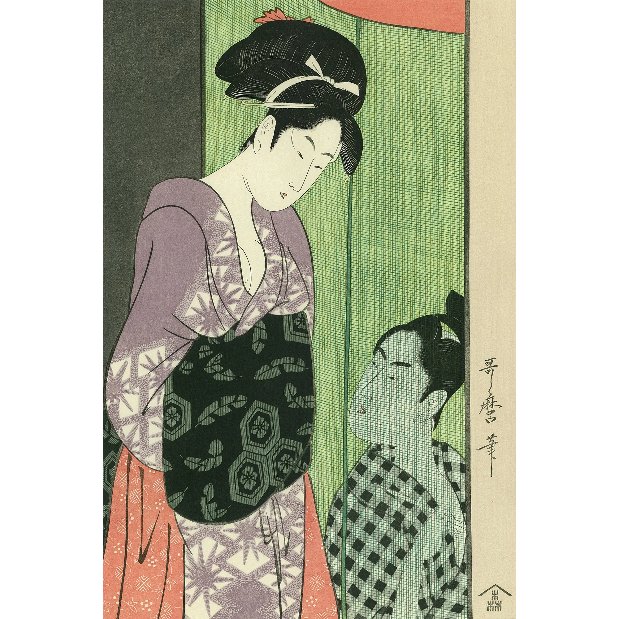 不詳/作者不詳/五字一行書/布袋屋掛軸HJ-758 不詳/作者不詳/五字一行書