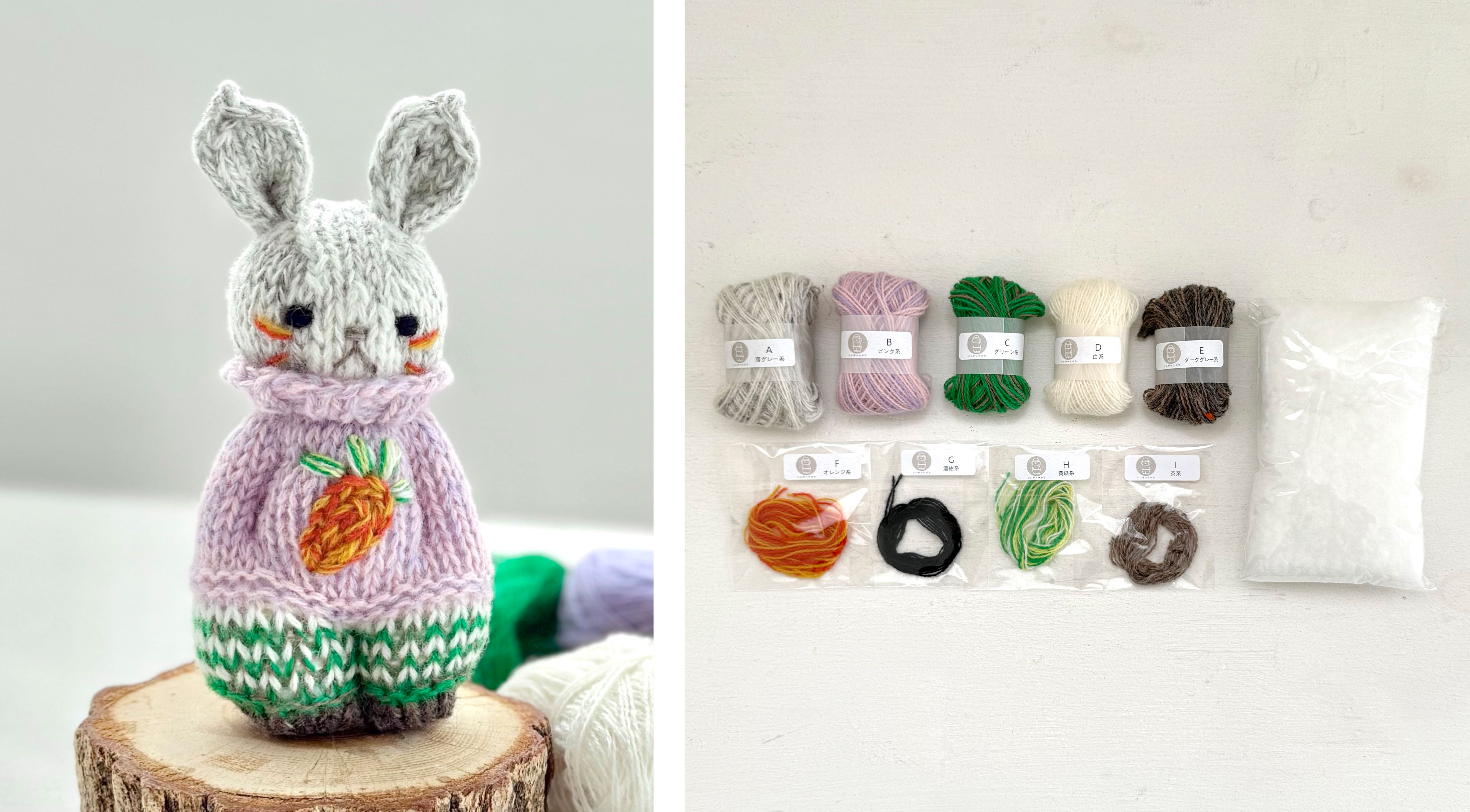 あみぐるみキット】_《森へ遊びに（うさぎさん）》byツムギコウボウ