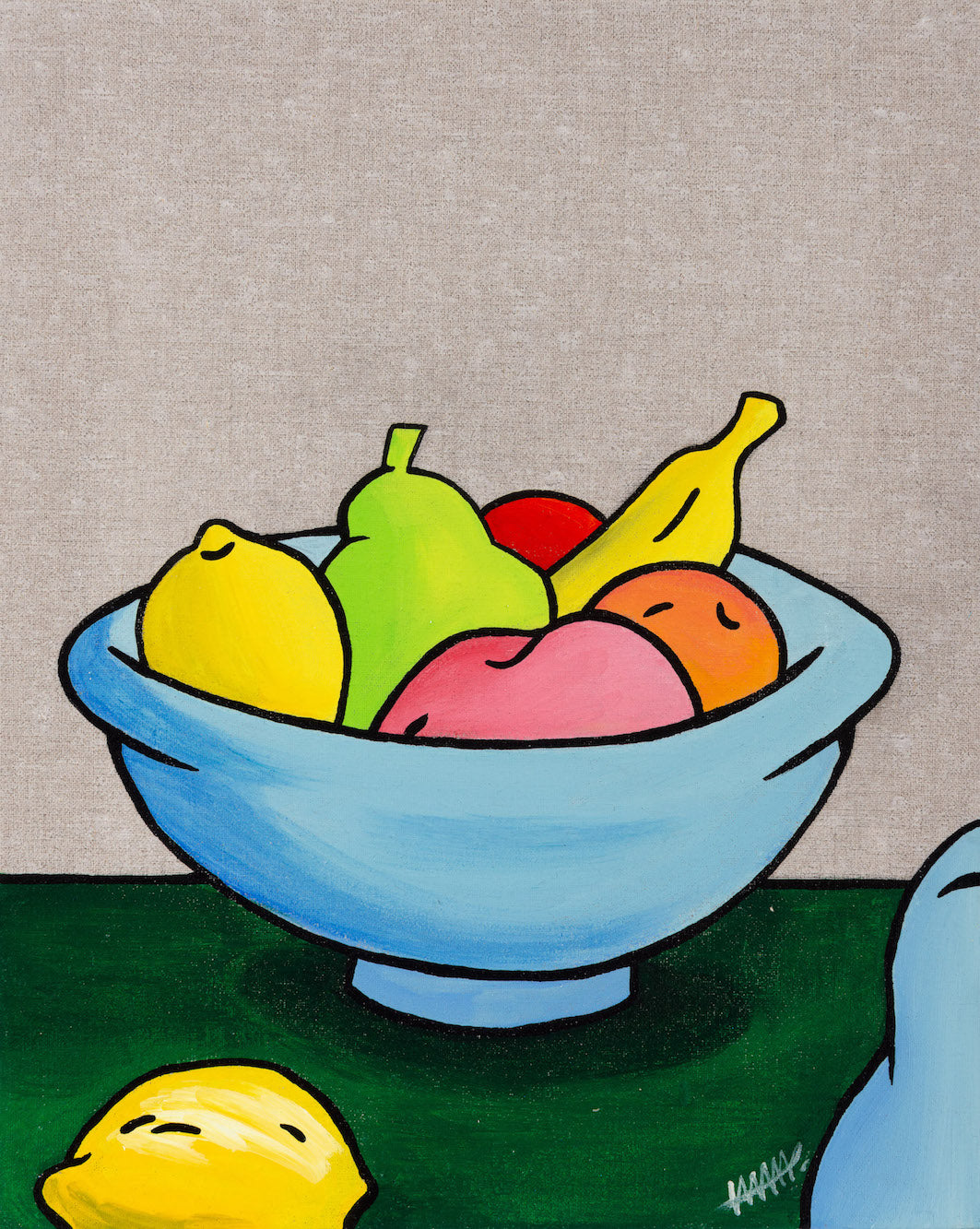 原画 オリジナル 天野タケル Lemon 30x30cm 原画 オリジナル 天野