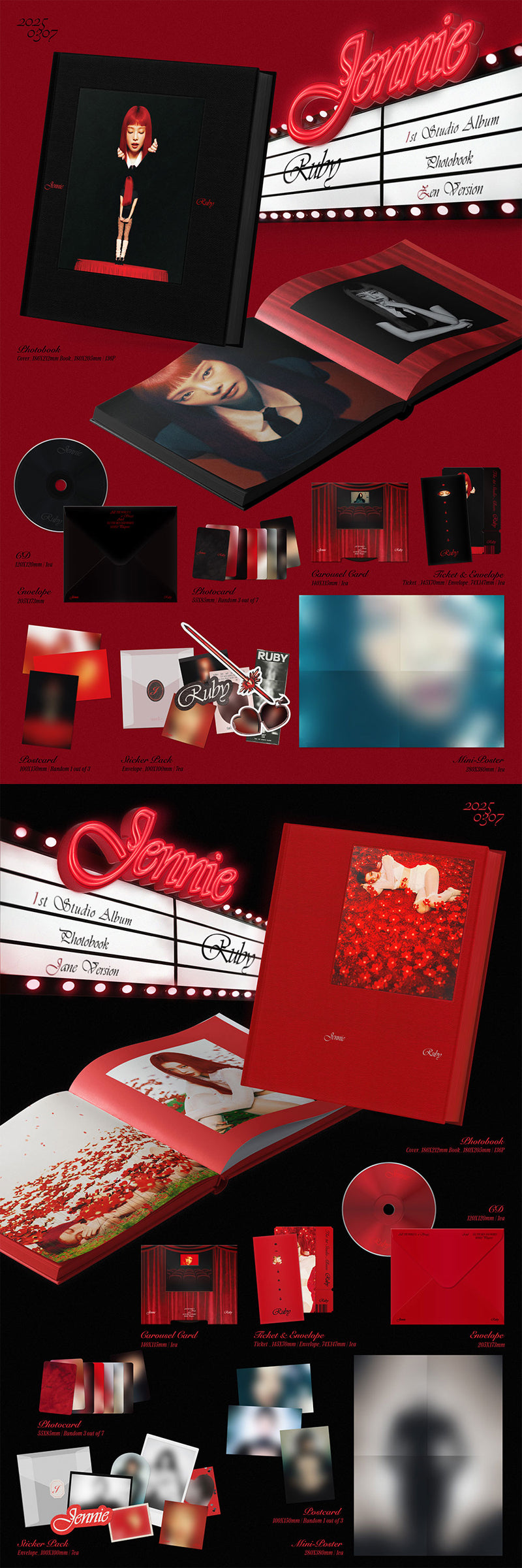 JENNIE THE 1ST STUDIO ALBUM [ RUBY ] PHOTOBOOK VER. - Music Plaza