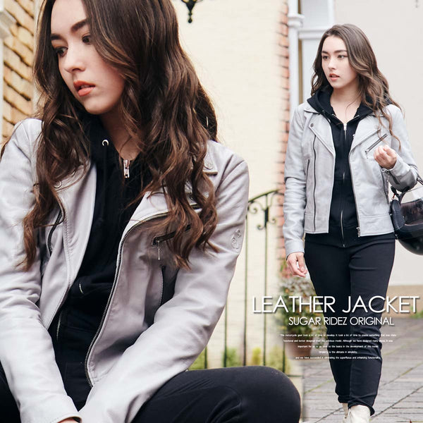 SugarRidez QUEEN JKT ReddishBLACK SLJ102 レザージャケット