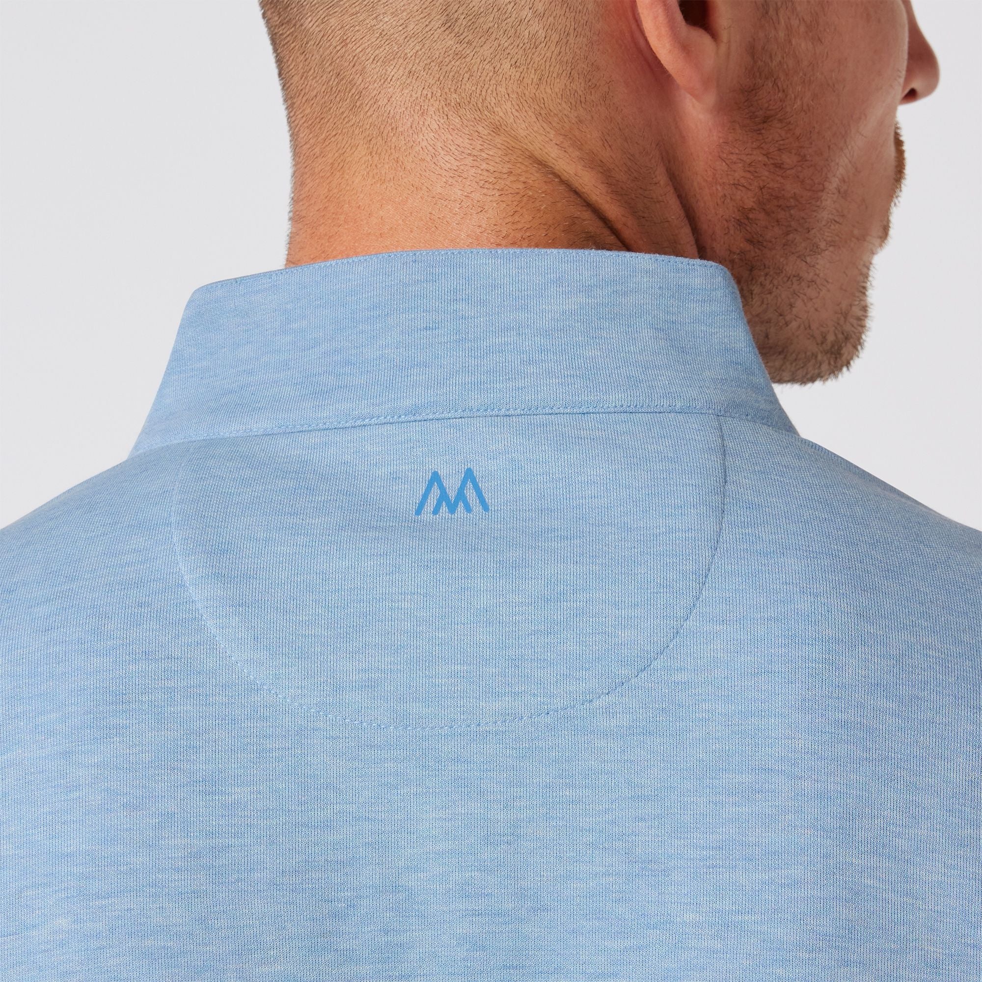 Cornflower Heather KPI Quarter Zip | Mizzen+Main