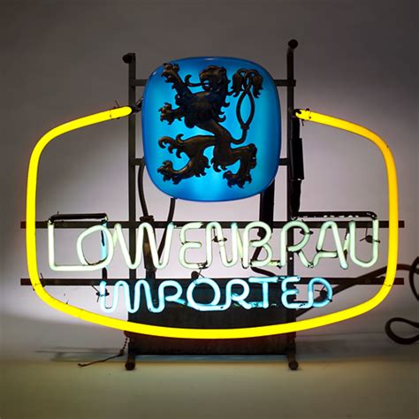 LOWENBRAU BEER ヴィンテージ ネオンスタンド 米国製 LOUWENBRAU