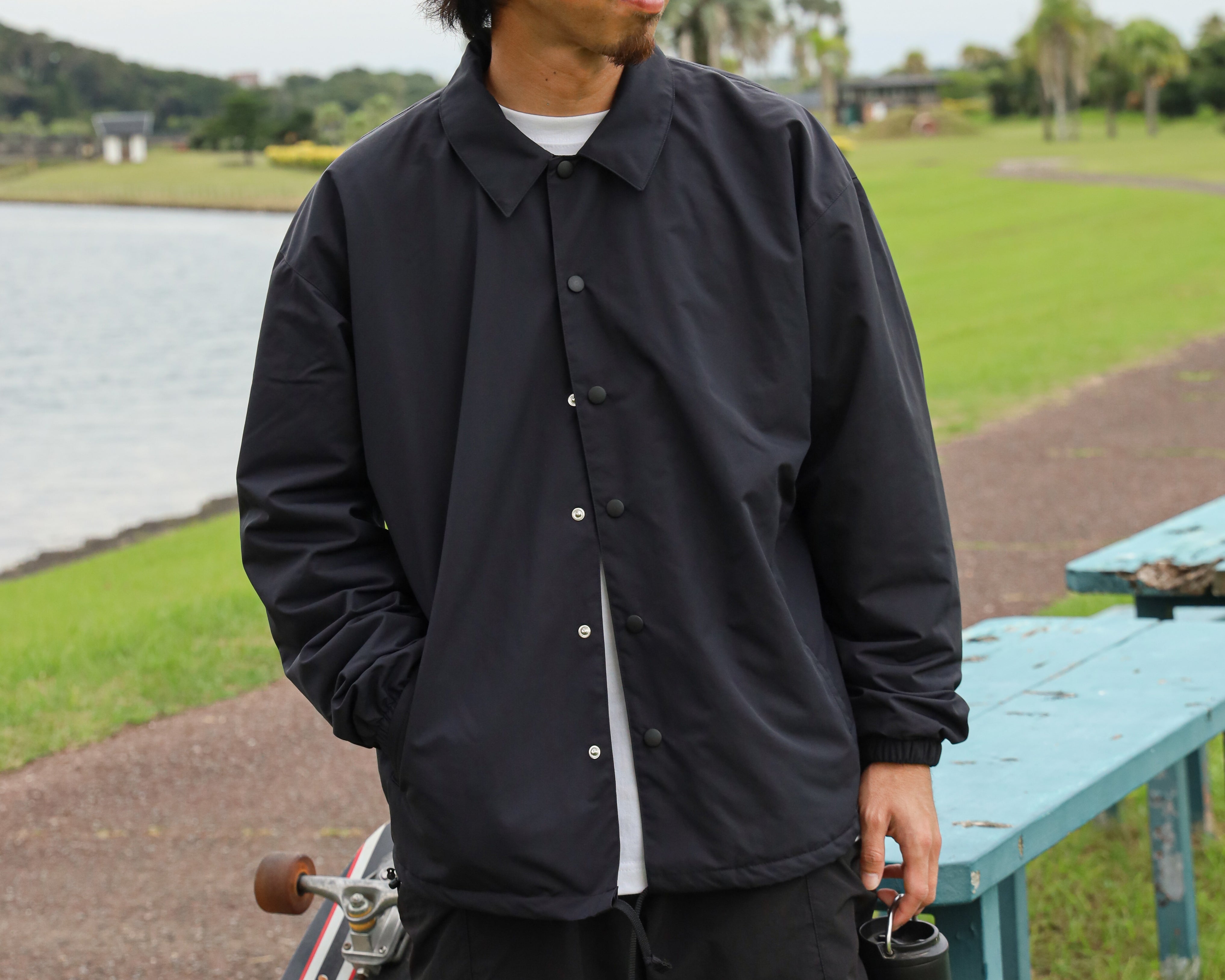 Everyday Nylon Coach Jacket – OCTA Lined | Short pants every day