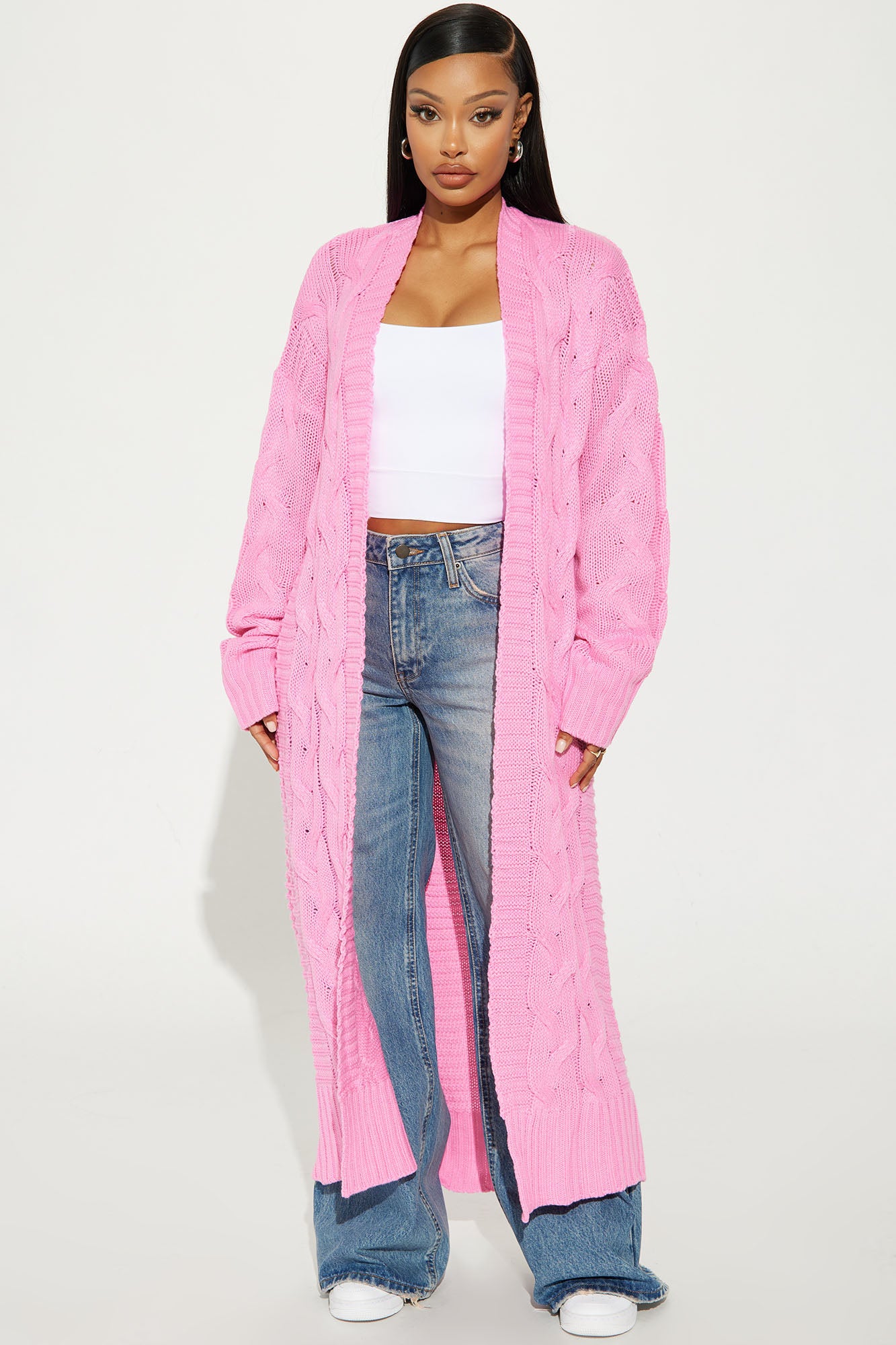 Aneria Long Cardigan - Pink | Fashion Nova