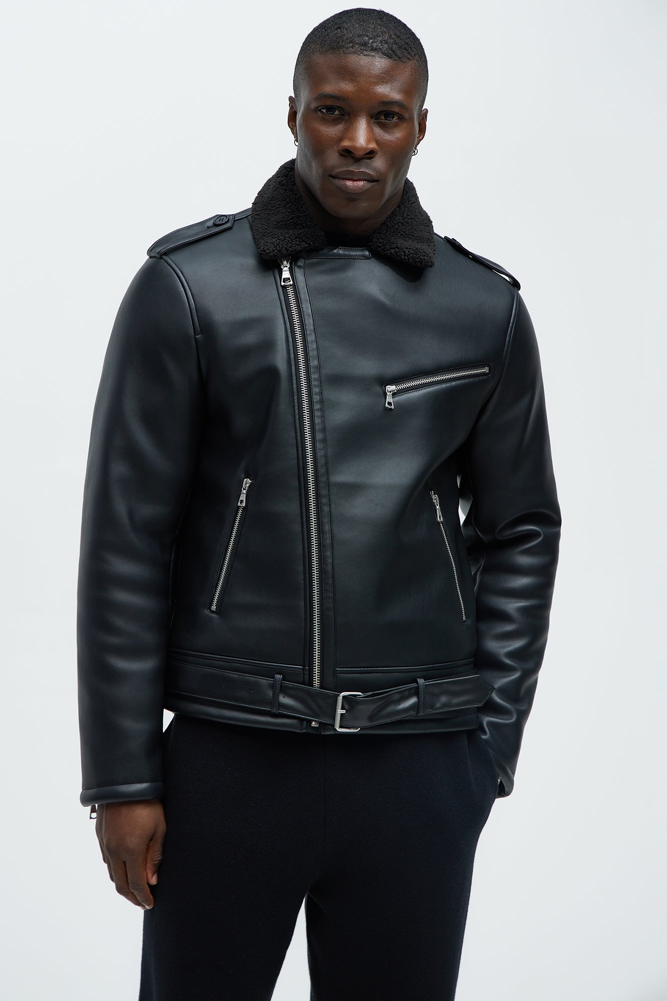 Knuckle Head Faux Leather Moto Jacket - Black | Fashion Nova