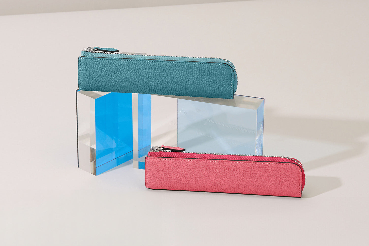新色】アザレピンク、ブルーシアン(L字ジップ ペンケース)