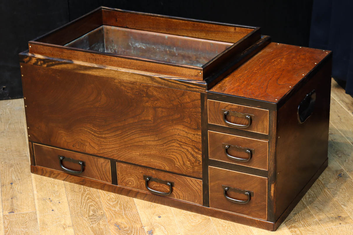 木製 福の神 彫刻 約26cm 台座付き 古福庵 割引 木製 福の神 彫刻 約