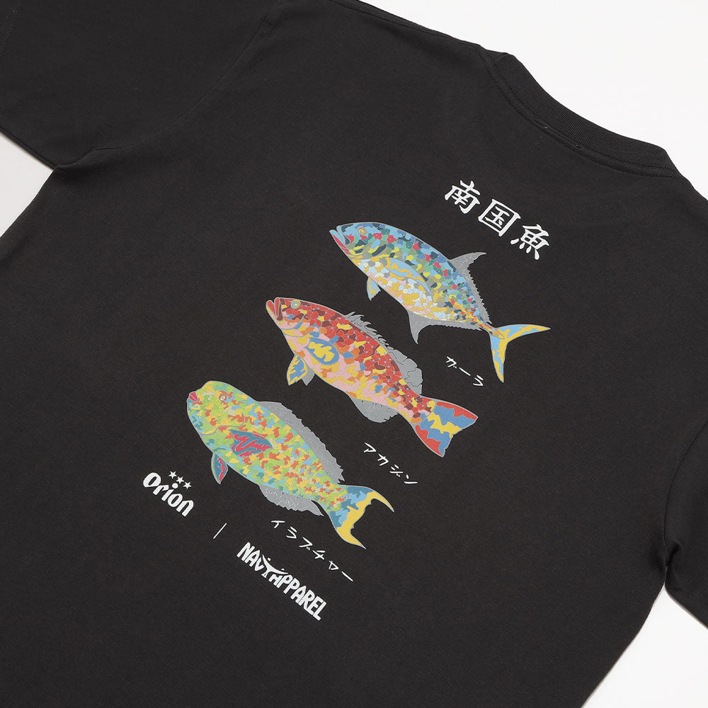 南国魚Tシャツ 【ORION×NAVY APPAREL】（カラー：スミクロ