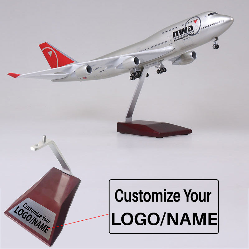 NWA Northwest Boeing 747 Airplane Model (47CM) – Aviation Shop