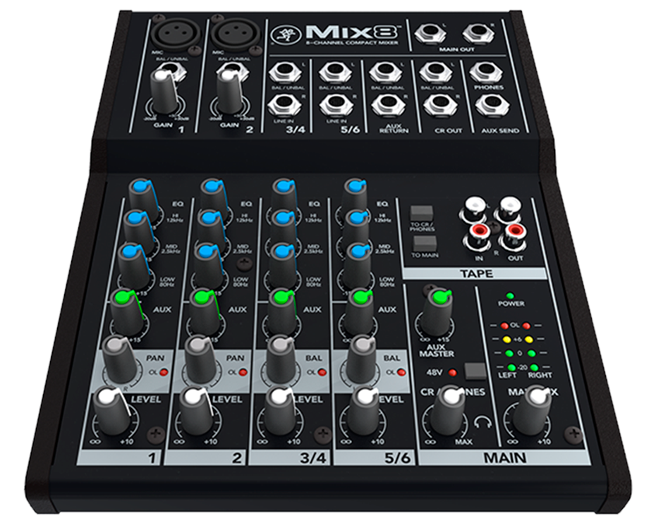 Mackie Mix8 8-Channel Compact Mixer - Murphy's Music