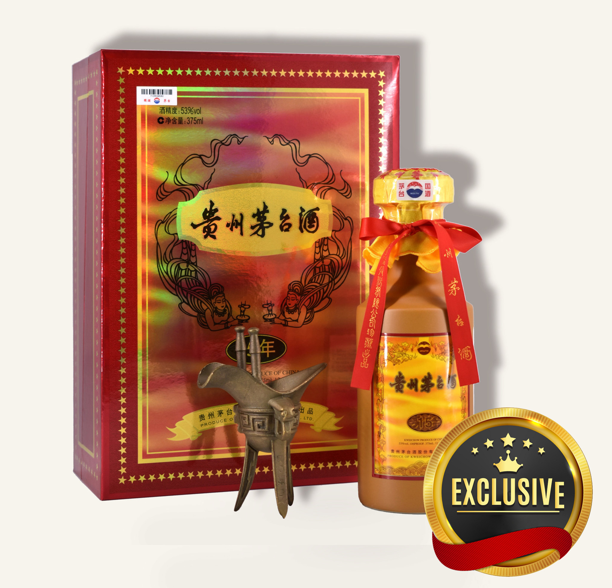 Moutai, 15Yr 茅台15年375ml $1899 白酒批发价包邮- Uncle Fossil
