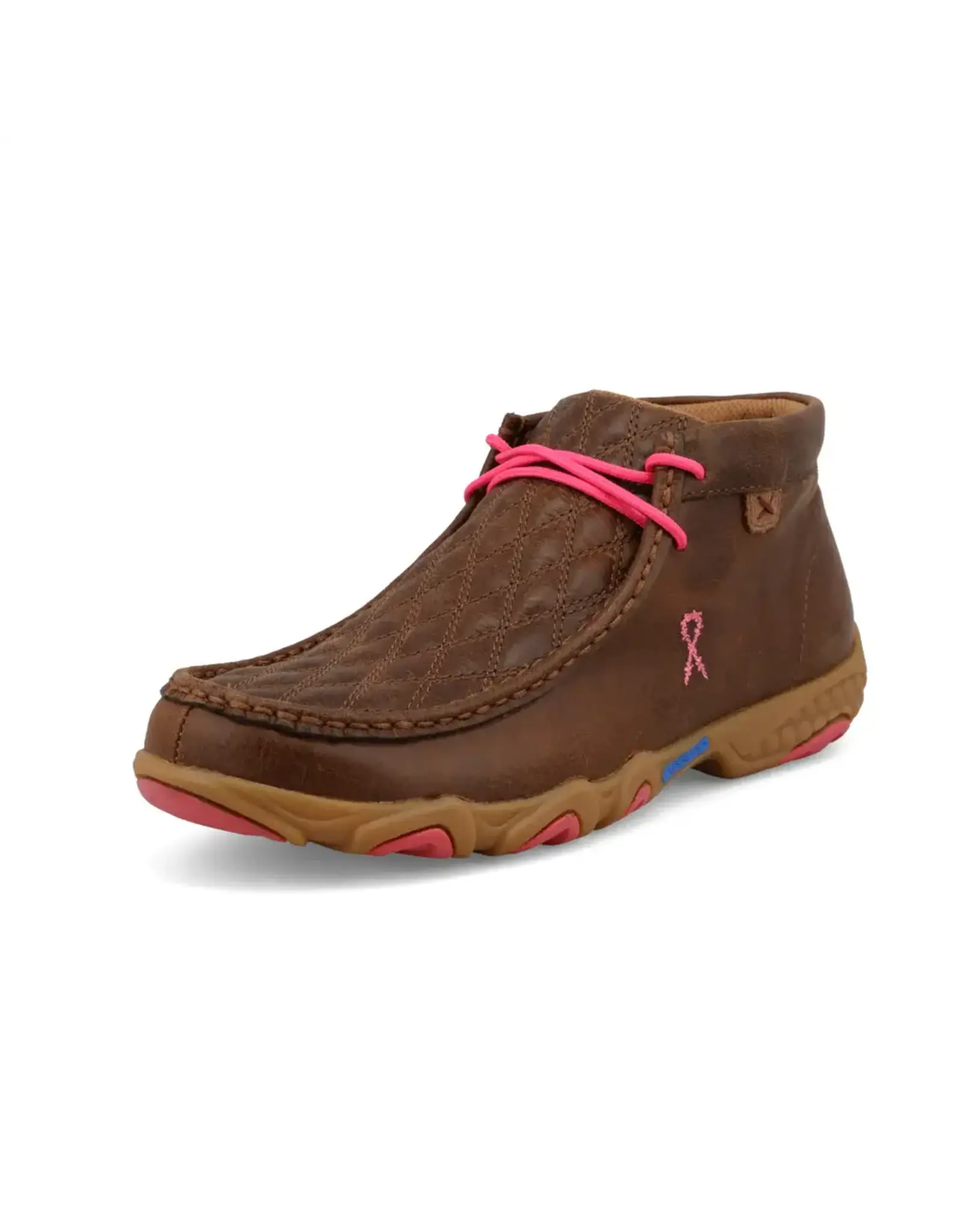 Twisted X Ladies Dark Tan/Pink Breast Cancer WDMX004 Chukka
