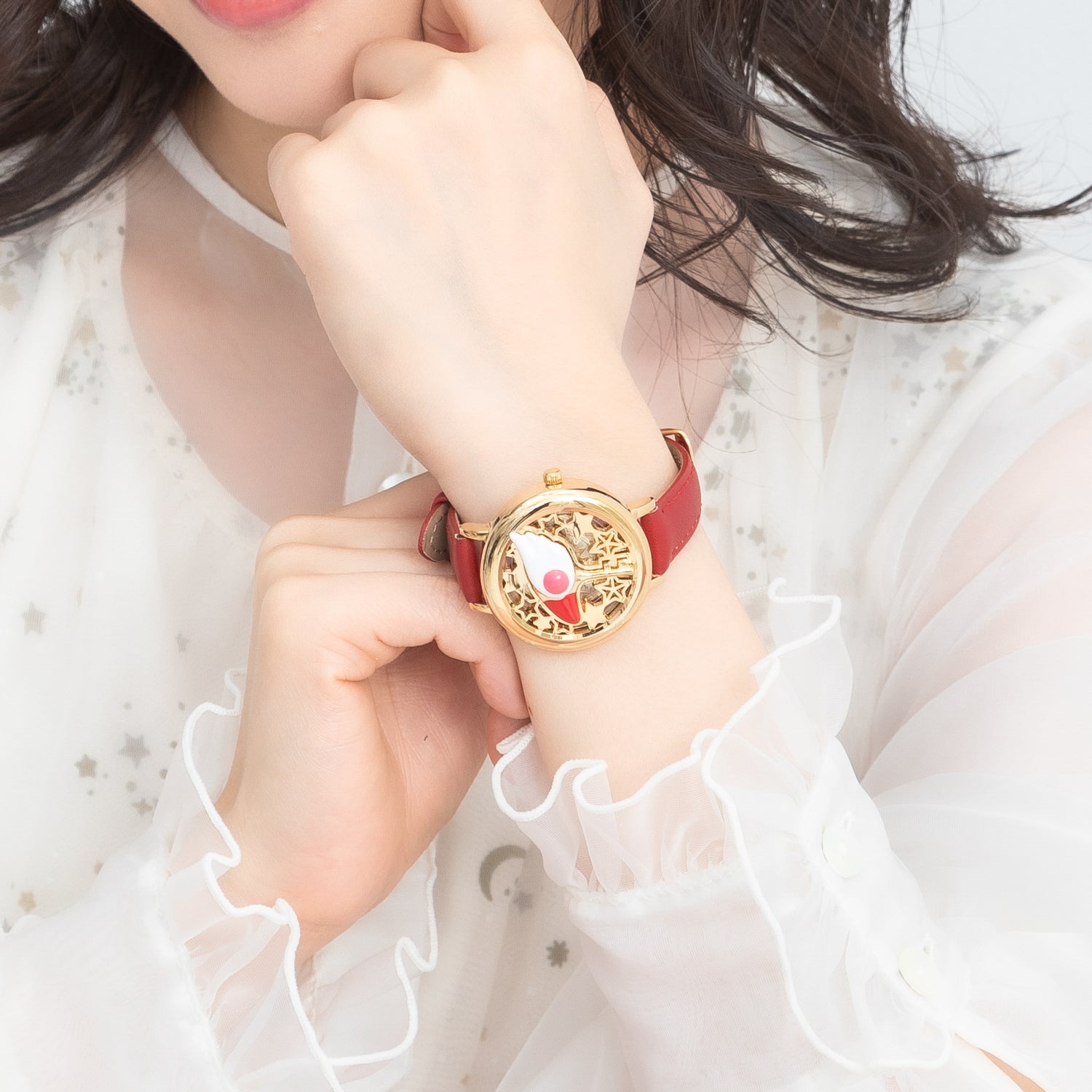 封印の鍵 モデル 蓋付き腕時計 カードキャプターさくら クリアカード編