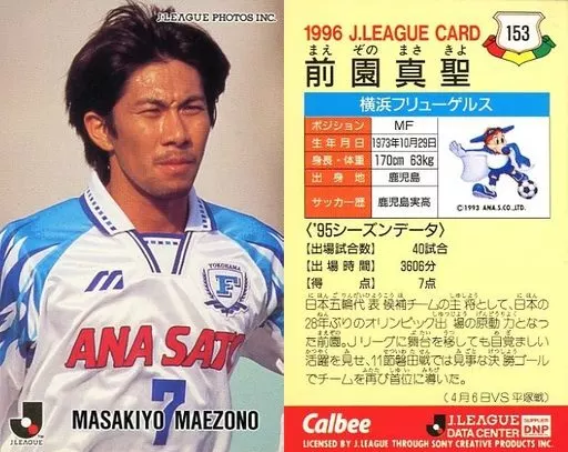 横浜フリューゲルス　前園7 横浜フリューゲルス 前園7 横浜フリューゲルス 前園7 華麗に決めた前園