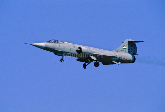 イタリア空軍ロッキードF104スターファイター戦闘機の写真素材