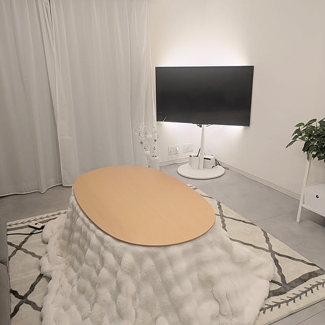 ニトリ 楕円形こたつのおすすめ商品とおしゃれな実例 ｜ RoomClip