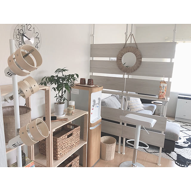 ニトリ 突っ張りラック カエサル 60cm幅(ホワイトウォッシュ) - 通販