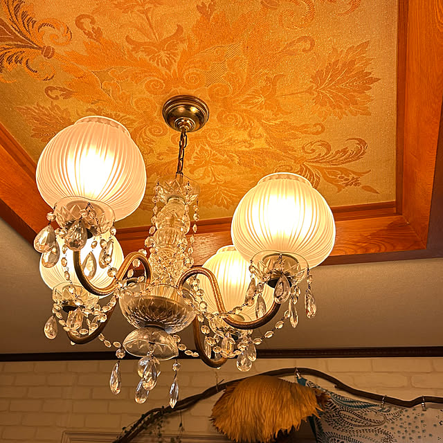 アンティーク フリル付き 5灯 シャンデリア KOIZUMI アンティーク