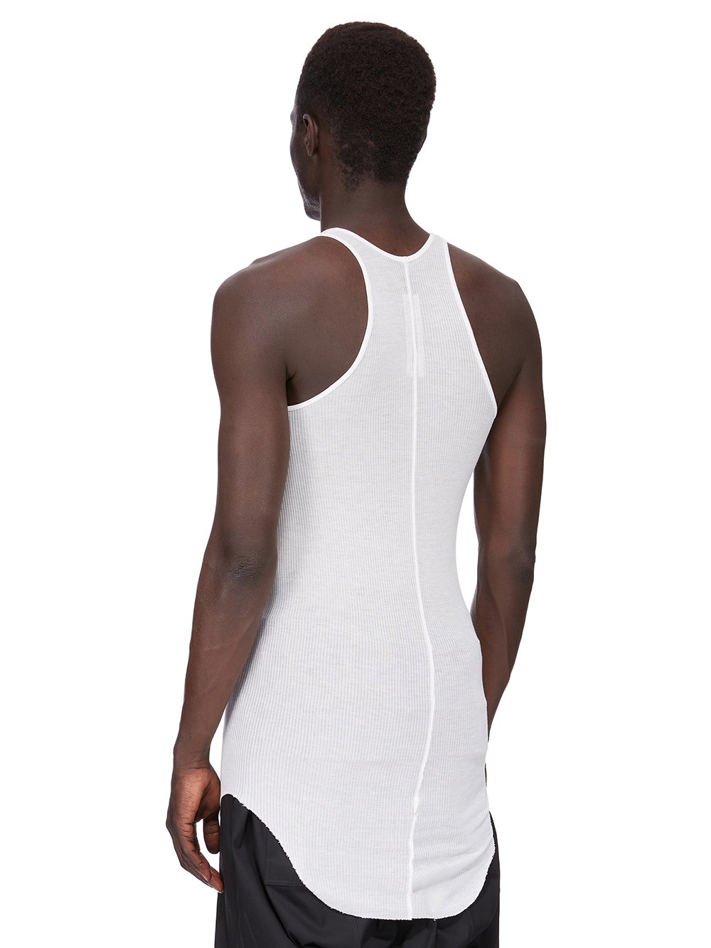 12ss Rick Owens リブタンクトップ 白【42】レーヨン シルク 12ss Rick