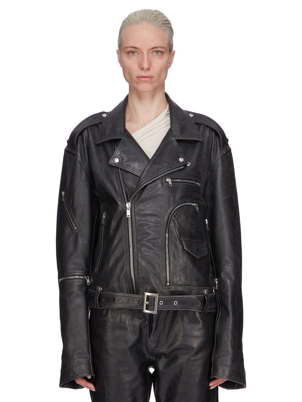 Rick Owens Stooges Cropped レザージャケット