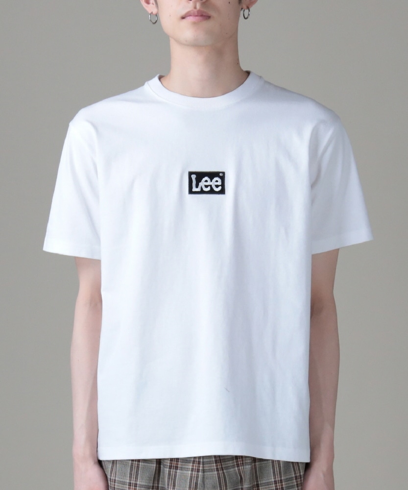 刺しゅうボックスロゴTシャツ メンズ(S ベージュ): トップス｜Right-on