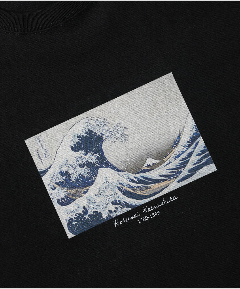 浮世絵プリントTシャツ メンズ(M ブラック): トップス｜Right-on公式