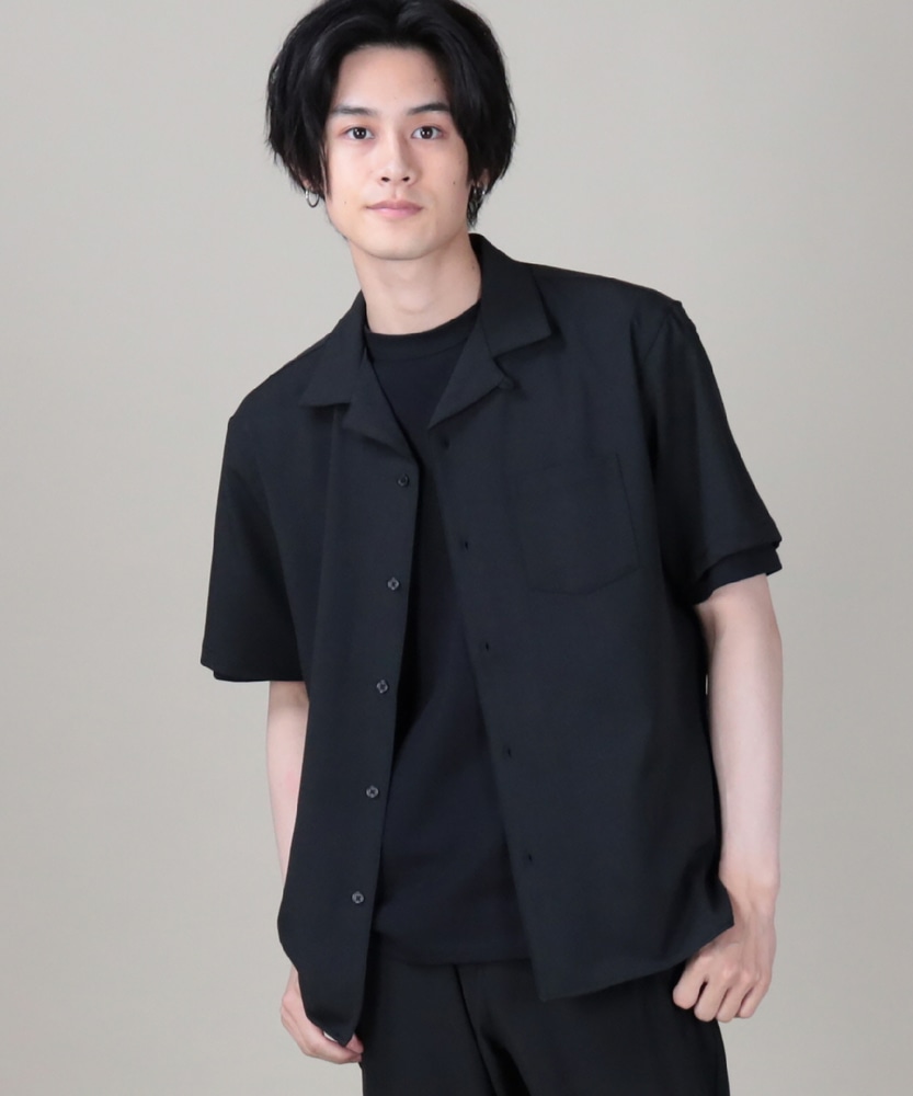 オープンカラーシャツ メンズ(M ブラック): トップス｜Right-on公式