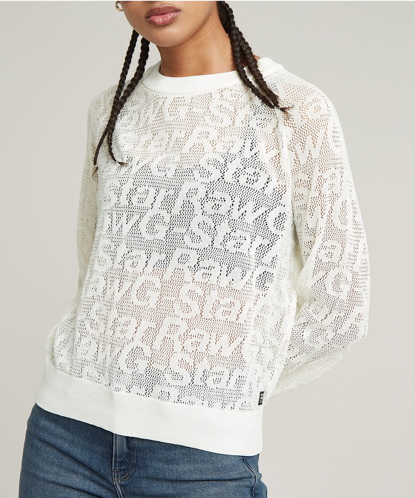 ジャガードロゴニット(S オフシロ): トップス｜Right-on公式オンライン