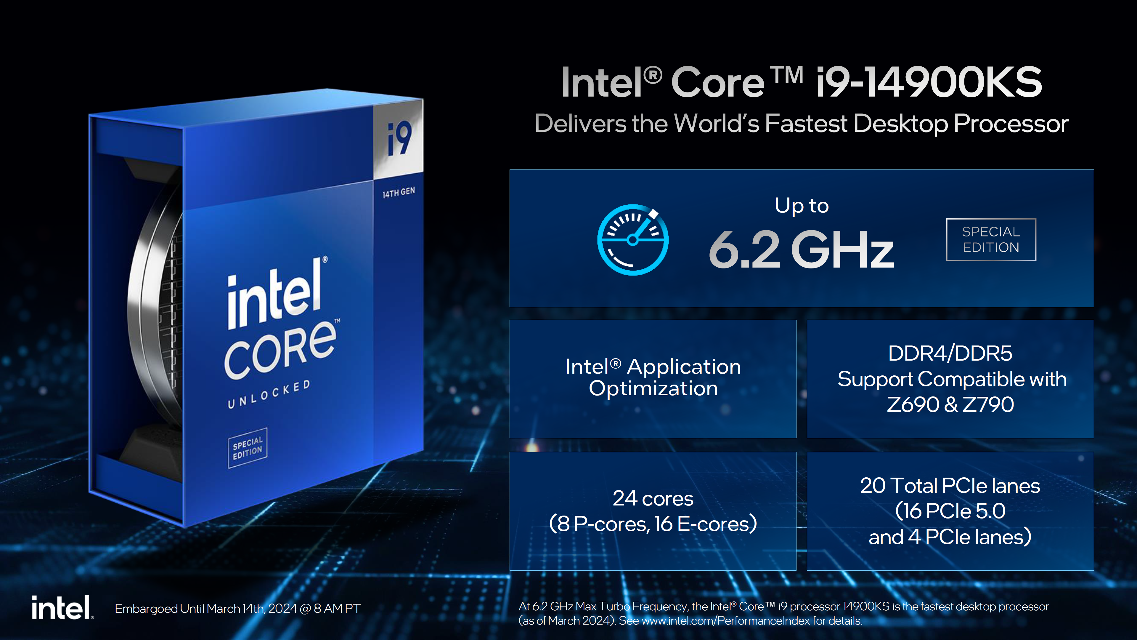 Intel Launches Core i9-14900KS: The World's Fastest Desktop CPU