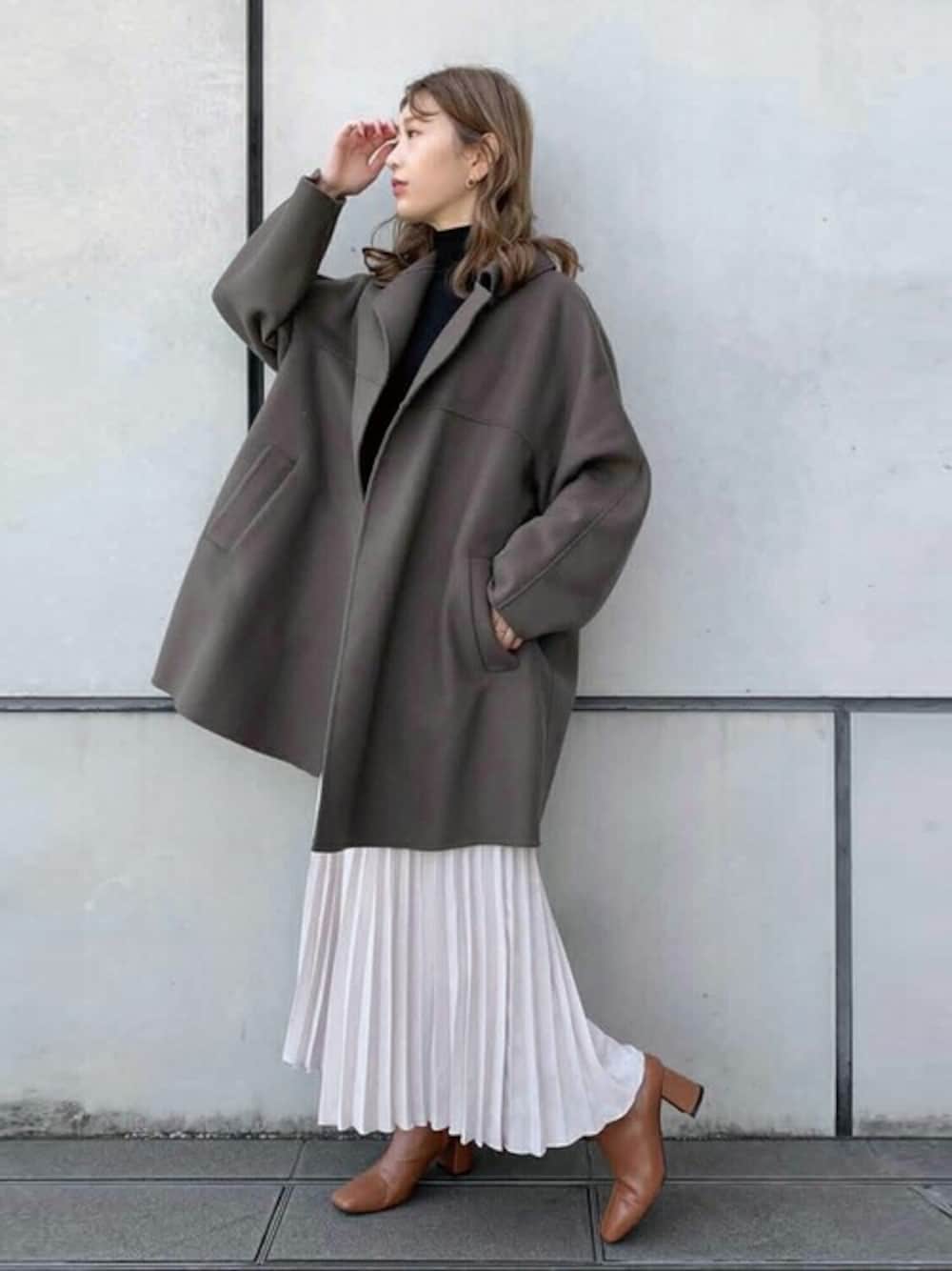 ◇【CLASSY.12月号掲載】ドルマンスリーブリバーコートを使った人気