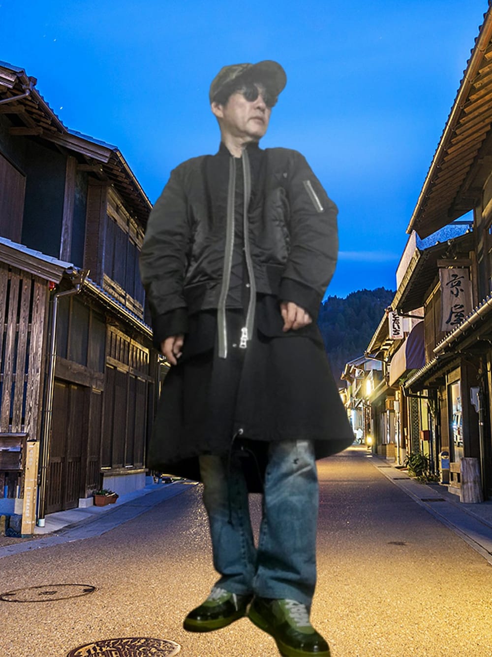 sacai ドッキングコート sacai サカイ Suiting Mix Coat MA-1