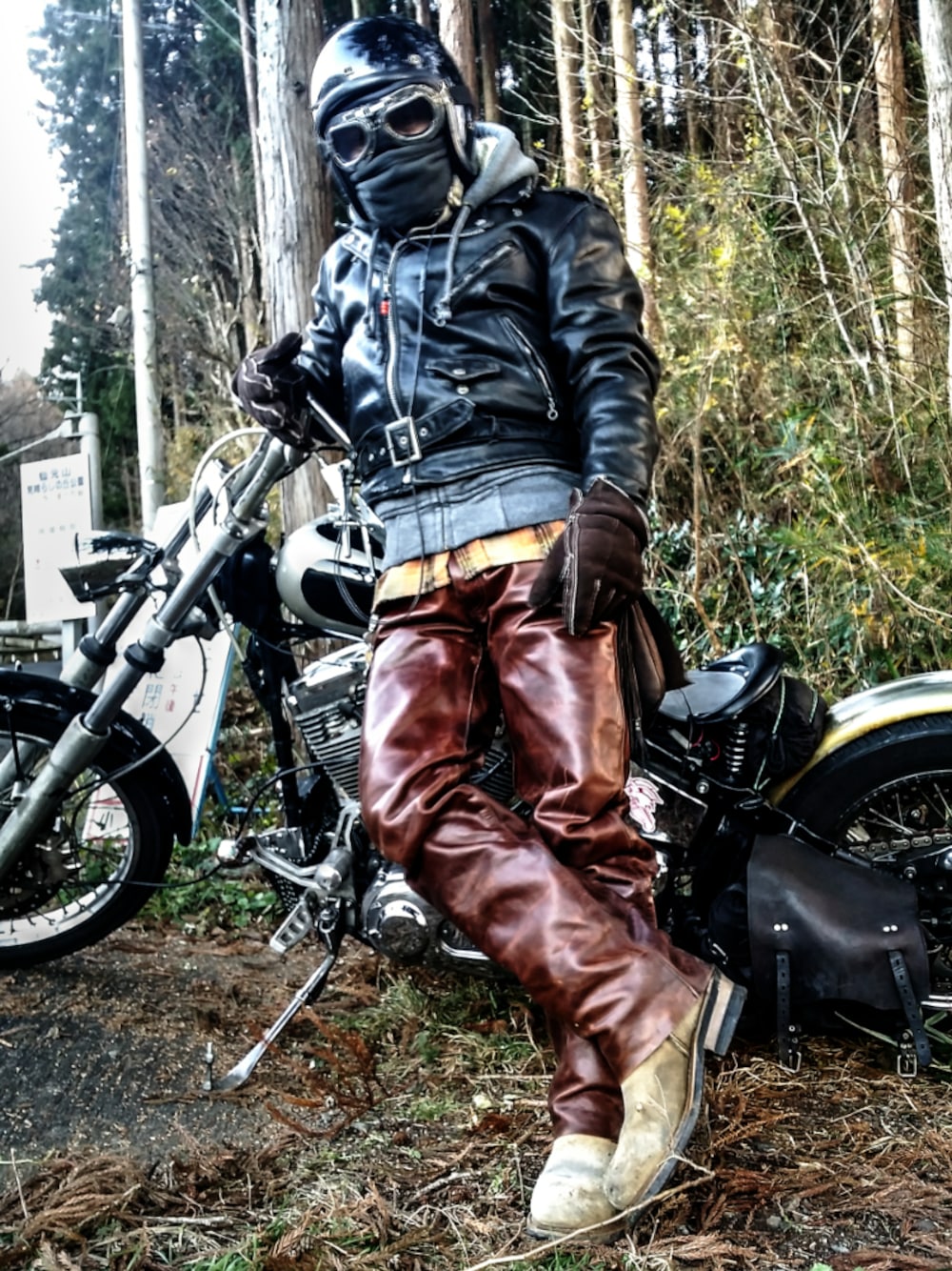 AERO LEATHER エアロレザー 牛革サイズ34 エアロレザー 34 ライダース