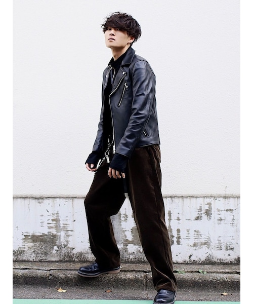 LIDNM（リドム）の「ラムレザーダブルライダース（ライダース