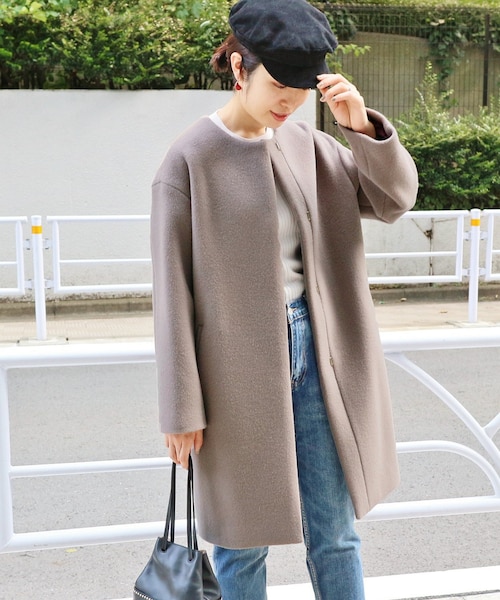 IENA（イエナ）の「ラムウールノーカラーコート◇（）」 - WEAR