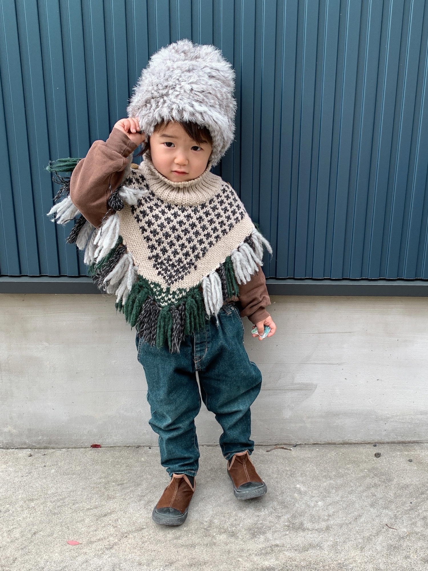 eLfinFolkのポンチョを使ったキッズ人気ファッションコーディネート - WEAR