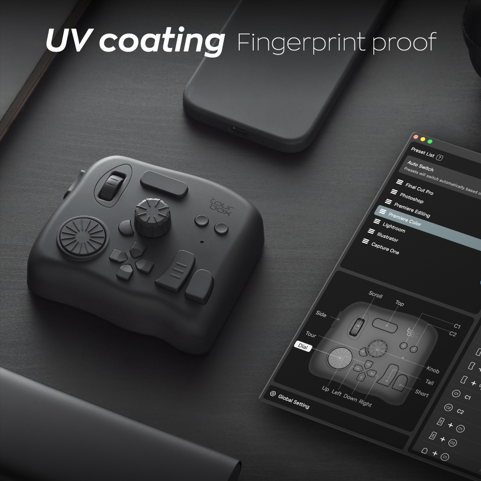 TourBox Elite - High-End Bluetooth Console for Professional