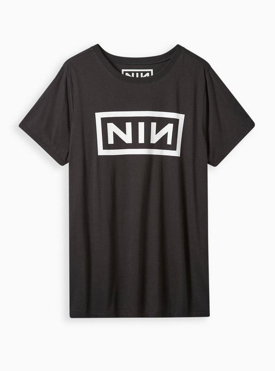 Plus Size - Nine Inch Nails Classic Fit Tee - Cotton Logo Black