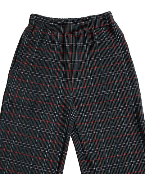 HOMME PLISSE PANTS FF308 黒チェック2サイズ HOMME PLISSE PANTS