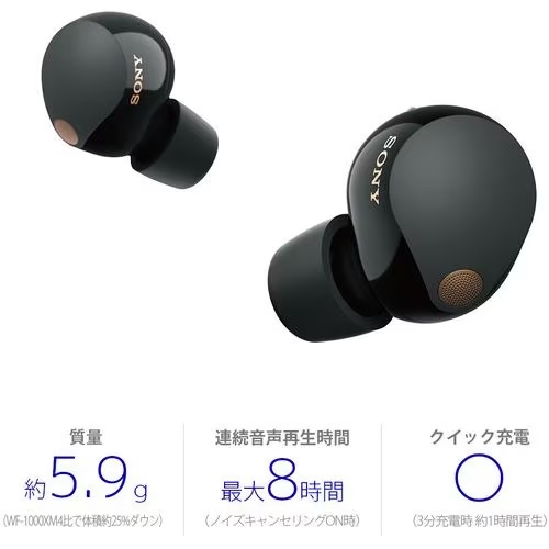 SONY ソニー WF-1000XM5B ワイヤレスノイズキャンセリングステレオ