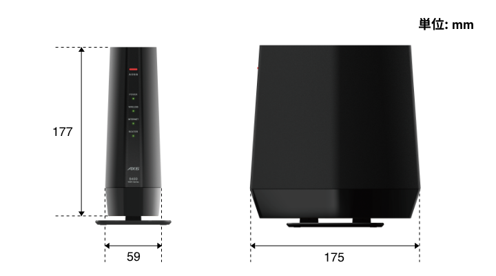 BUFFALO バッファロー AirStation WSR-5400AX6P-BK(ブラック) [無線LAN
