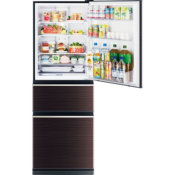 三菱 3ドア冷凍冷蔵庫 MR-CX30BKG-BR 300L 2022年製 冷蔵庫 BKシリーズ