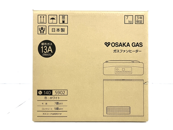 大阪ガス ガスファンヒーター N140-5782 ホワイト