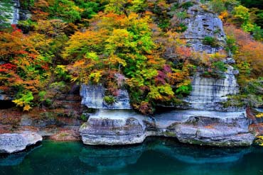 美麗! 峠の岪 へつり 福島県 高精細 プリント 写真 美麗! 峠の岪