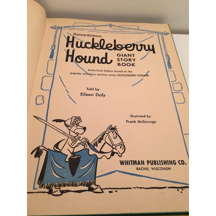 Hanna-Barera Hard Cover Huckleberry Hound Giant Story Book. For