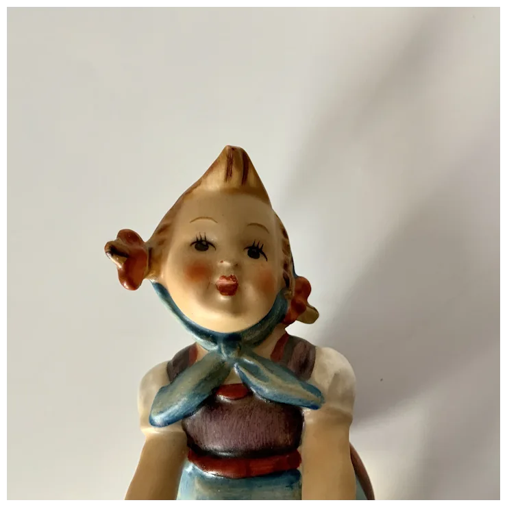 Goebel Girl Little Helper Holding a Basket Ceramic Figurine West