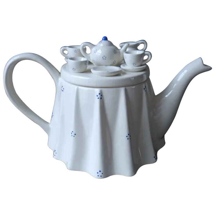1987 England Sunshine Ceramics Paul Cardew Tea For Two Teapot