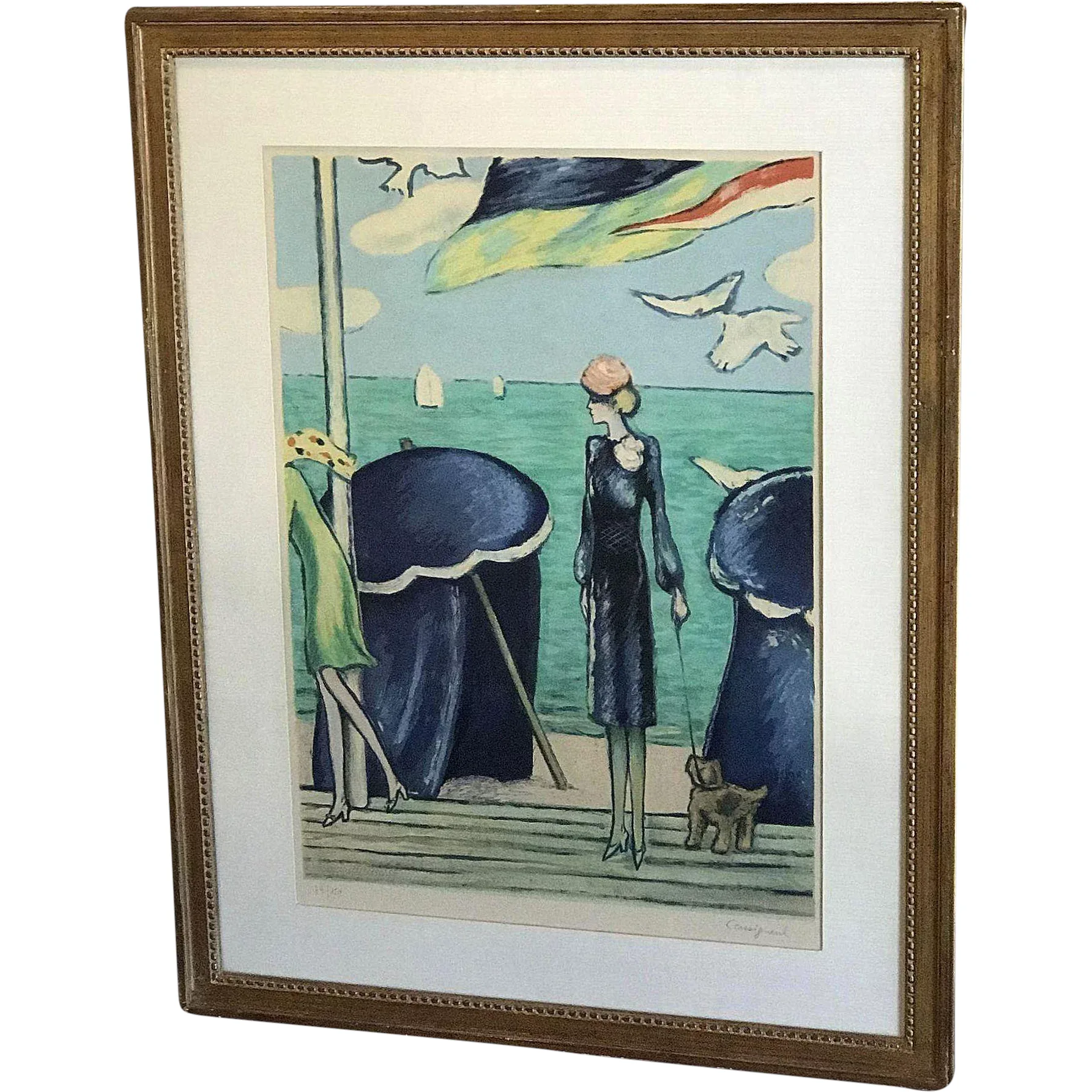 JEAN-PIERRE CASSIGNEUL (1935-) color pencil signed lithograph of a