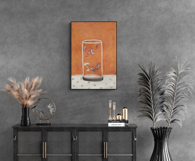 トップ 管686☆Zin Gion☆アーティストジン☆絵画☆油絵☆大型額 管686